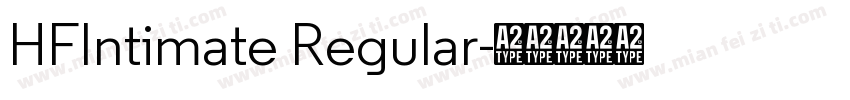 HFIntimate Regular字体转换